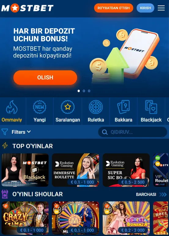 Android uchun Mostbet mobil ilovasining funksionalligi Android uchun Mostbet mobil ilovasining funksionalligi