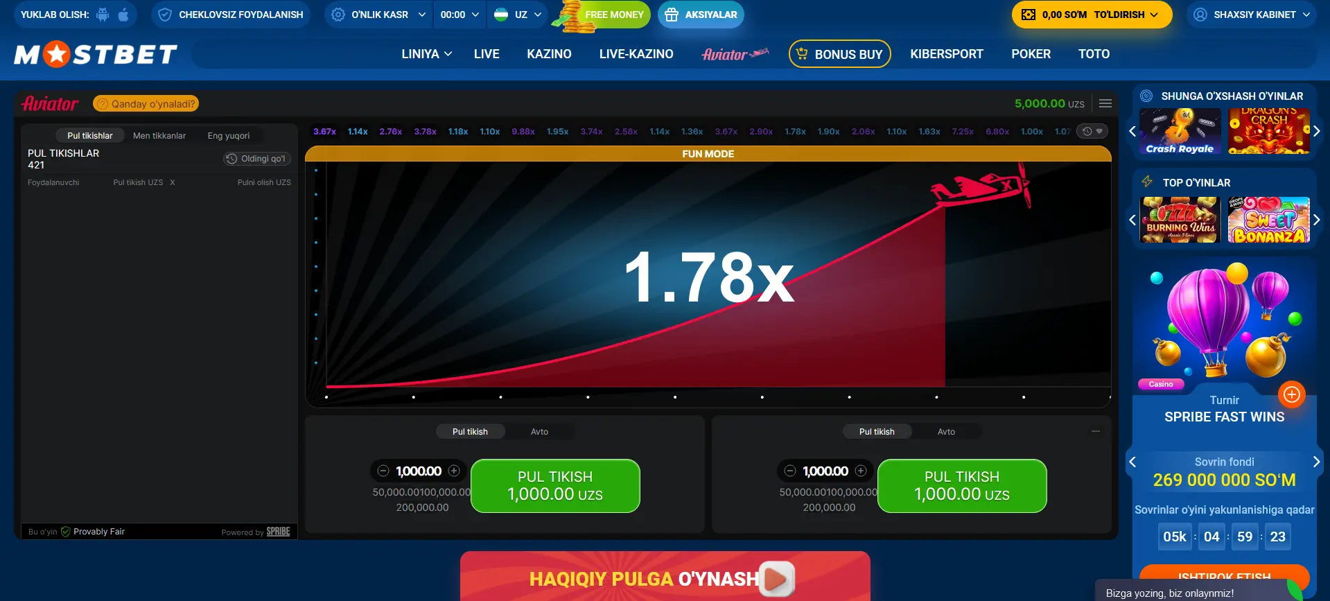 Mostbetda aviator demo rejimi Mostbetda aviator demo rejimi