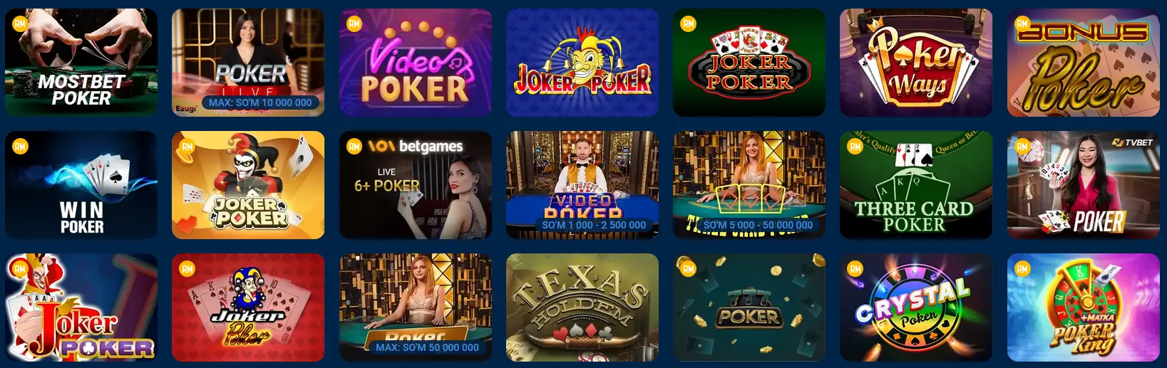 Mostbet platformasida poker turlari Mostbet platformasida poker turlari